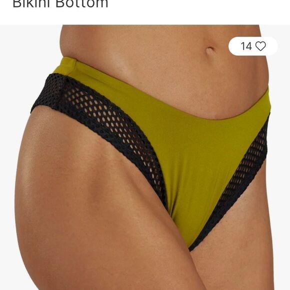 Nike Women's Explore Cheeky Sling Bikini Bottom In Moss Size Large - Picture 9 of 11